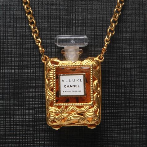 chanel necklace perfume bottle|sterling silver perfume bottle necklace.